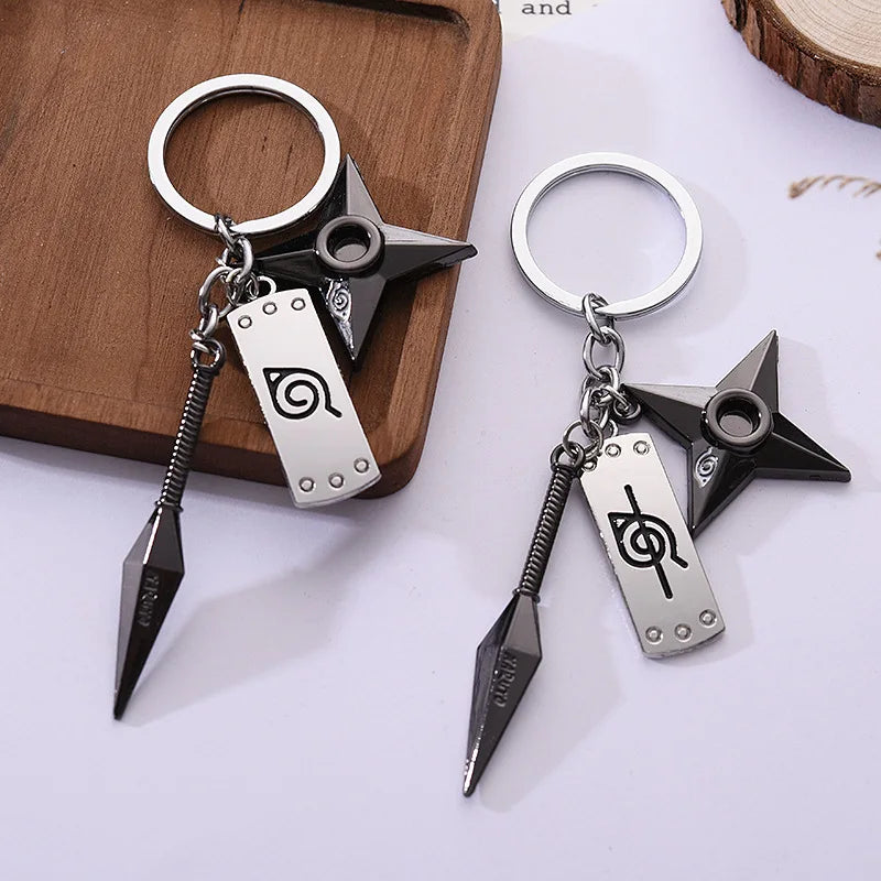 Naruto Kunai & Shuriken Keychains